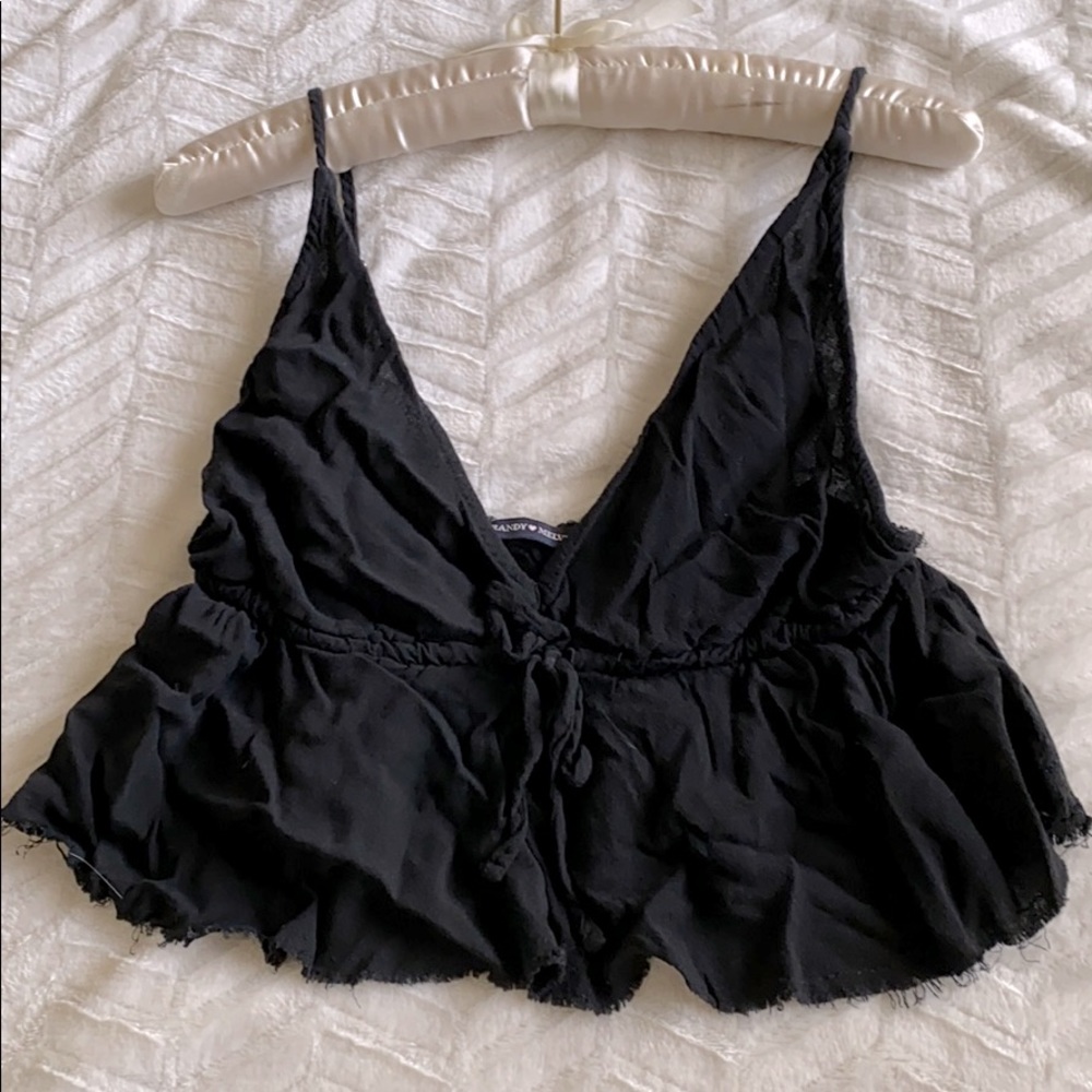 Boho Fringe V-Neck Crop Top